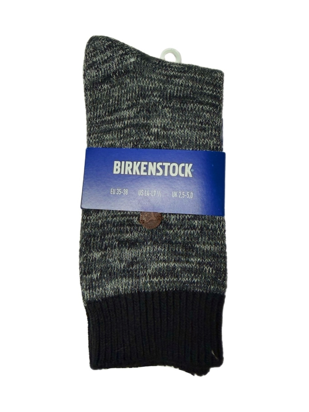 Birkenstock Roma Socks Anthracite S/M | Women's 4-7.5 Crew Cotton Comfort Socks